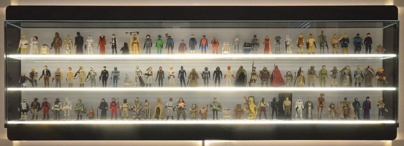 NEW Star Wars Vintage MIX & MATCH 70 Large CLEAR Figure Display Stands 1.5" 