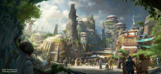 Artist's concept of Star Wars Land (photo credit: Disney/Lucasfilm)