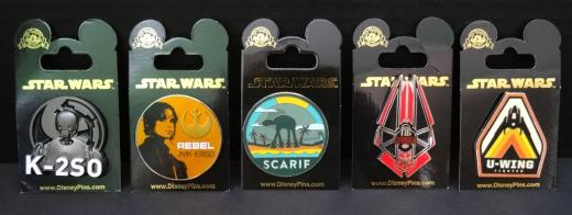 A sample of Disney's "Rogue One" pins