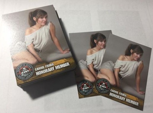 Carrie Fisher's 501st Honorary Member cards from Meguel Fenesca